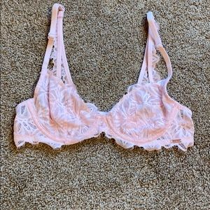 32B unlined underwire PINK bra